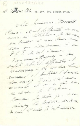Lettres de Pilar Supervielle à Marianne Oswald