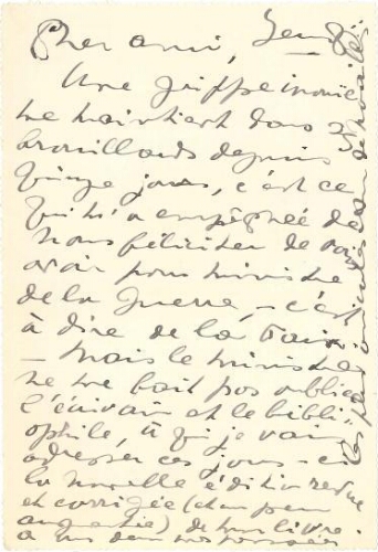 Lettres d'Anna de Noailles à Louis Barthou